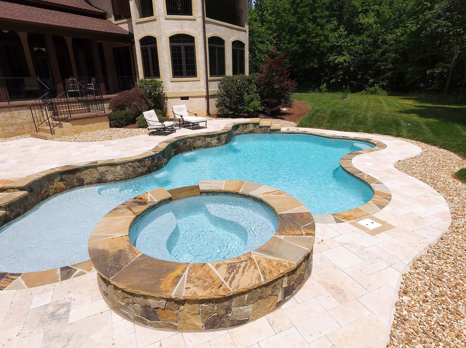 Terrell North Carolina Inground Luxury Custom Concrete Pools from CPC Pools Call 704-799-5236