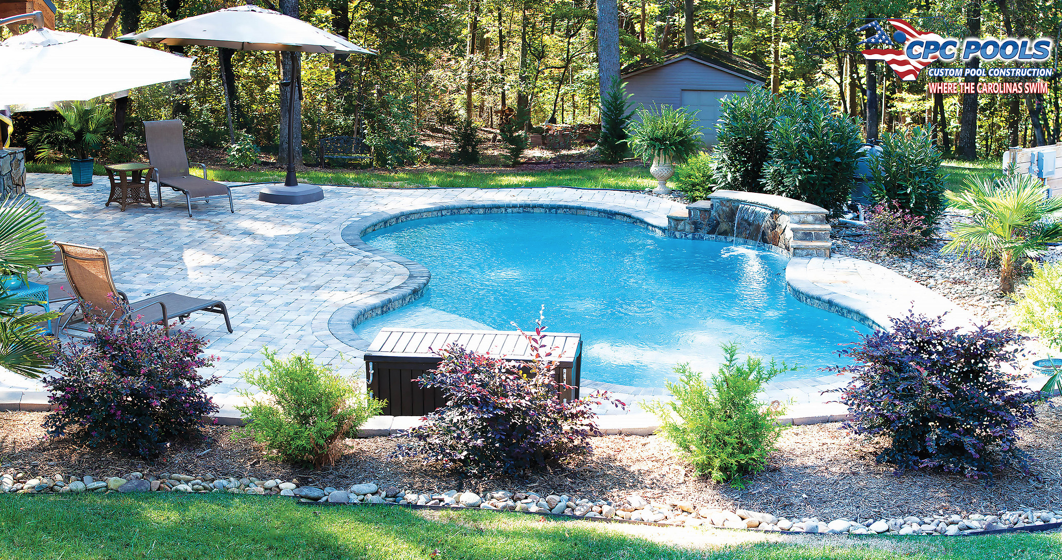 Custom Inground Concrete Swimming Pool in Troutman NC Call CPC Pools at 704-799-5236