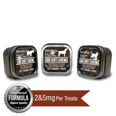 Cannabidiol dog treats travel tins for sale from CBD Unlimited