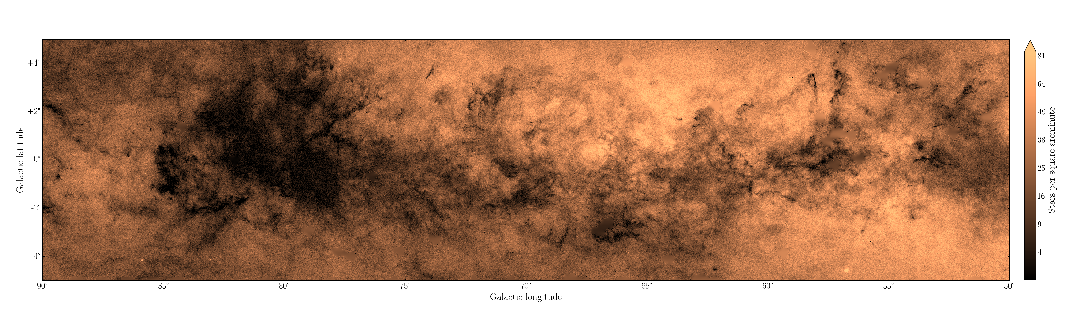 artistic representation showing the density of the galaxy