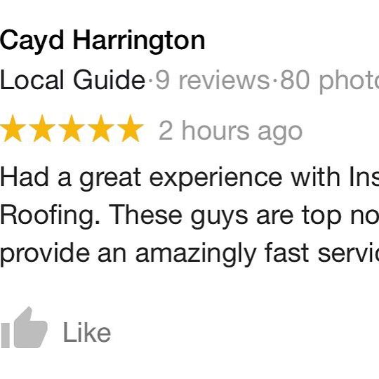 Thanks Cayd for another great review! - Inspector Roofing 