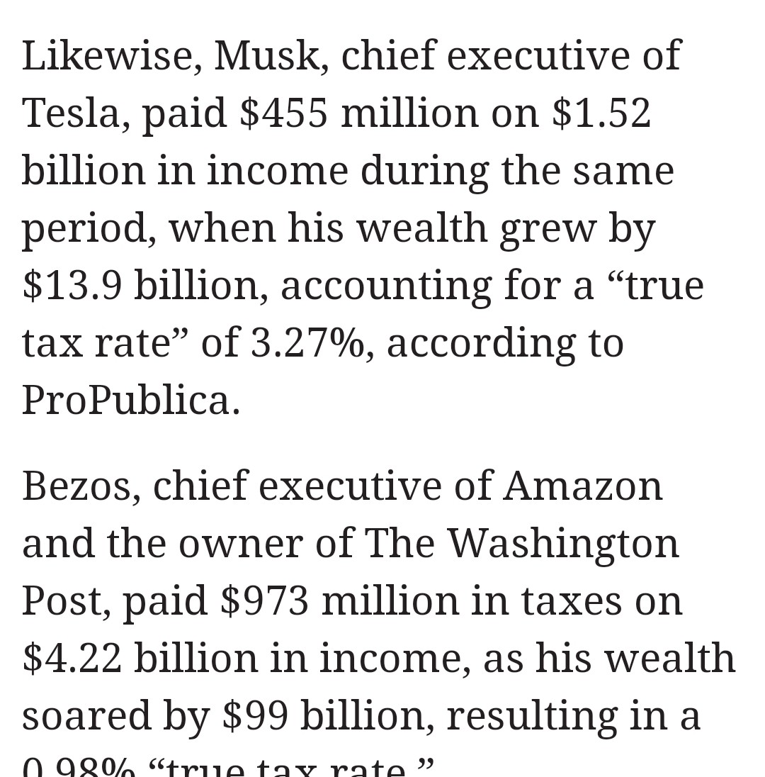 Bezos Musk pay almost 1.5 billion on taxes
