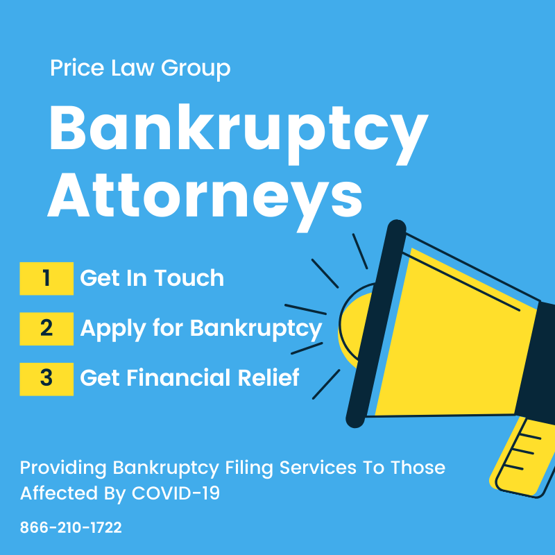 COVID-19 Chapter 7 Bankruptcy Attorneys California Price Law Group 866-210-1722