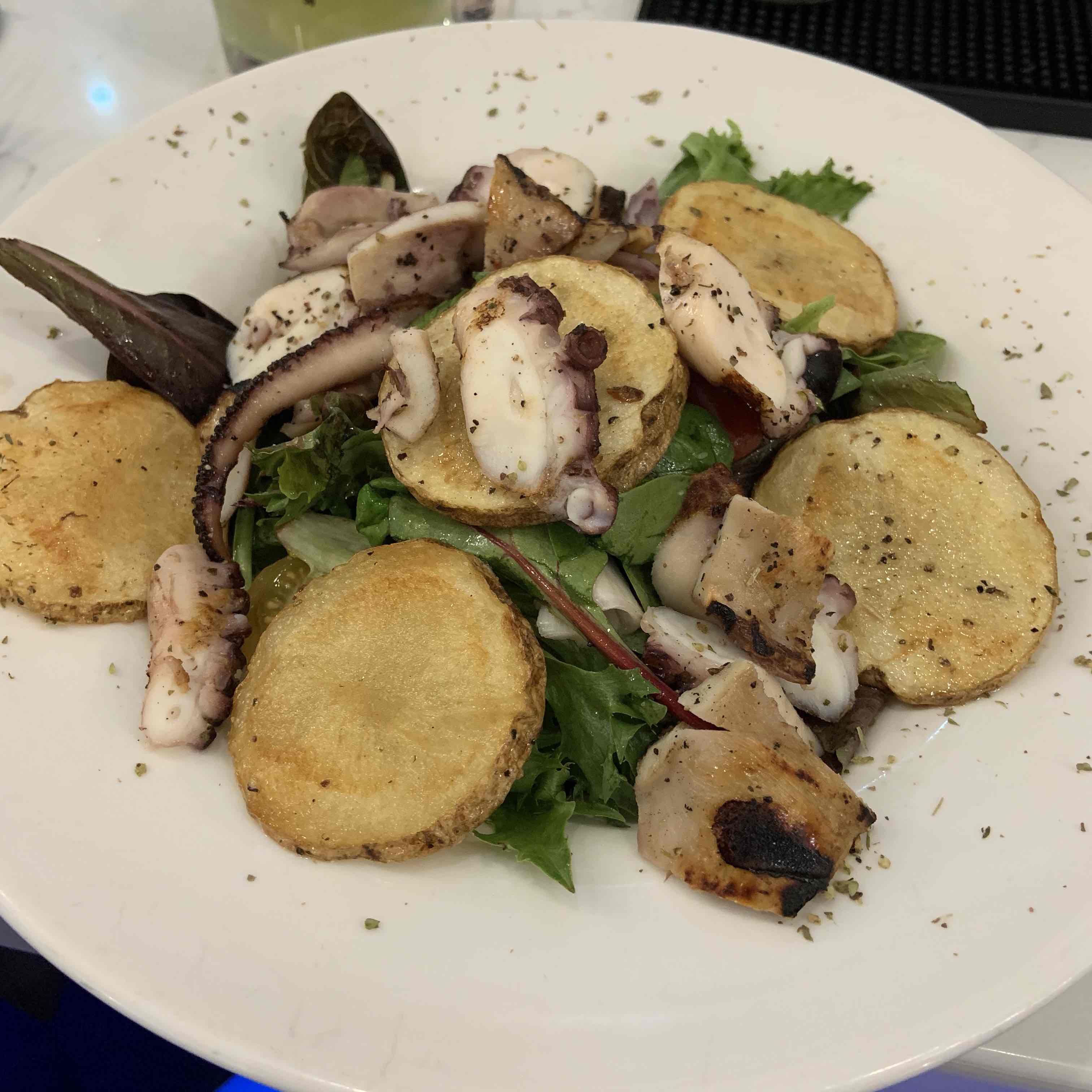 Grilled octopus salad
