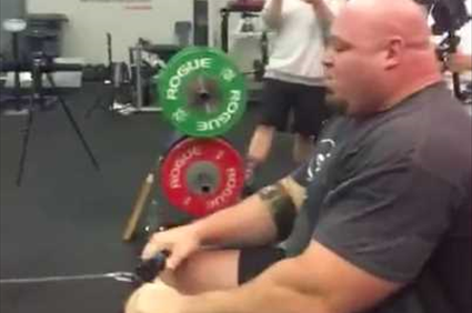 Brian Shaw Didn't Break the 100 Meter Rowing Record, But He Came Darn Close - BarBend