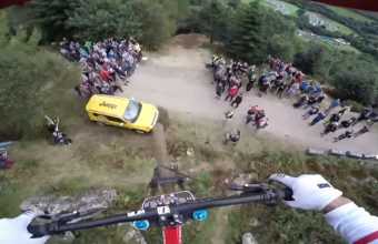 Insane POV Of A Mountain Biker Going Down The Hardest Mountain Bike Trail In The World