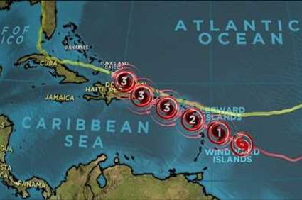 Hurricane Maria knocks out power to island of Puerto Rico