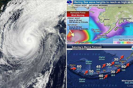 Intense storm headed to Alaska's Aleutian Islands