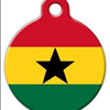 Official Flag of Ghana Pet Name Tag