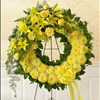 Monochromatic Floral Wreath Caritehrs Flowers Funeral Flowers