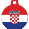 Croatian National Flag Dog or Cat ID Tag