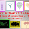 Word-art gifts in ANY shape