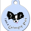 I am a Gimpy Pet Blue ID Tag 