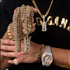 Cuban link chain gains with the gang, get yours today at HipHopBling.com