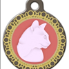 Faux Cameo Pendant Cat ID Tag