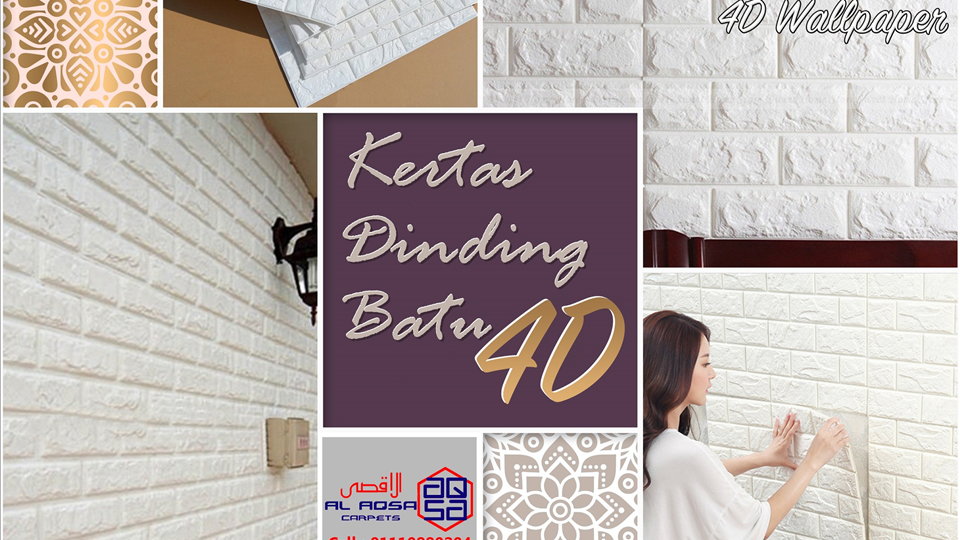 CHEAP 4D BRICK WALL STICKERS FOAM WALLPAPER KERTAS DINDING BATU