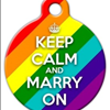 Keep Calm and Marry On Pet ID Tag