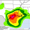 Rainfall forecast for Harvey