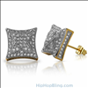Gold CZ Micro Pave Earrings