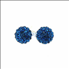 Blue Disco Ball Earrings