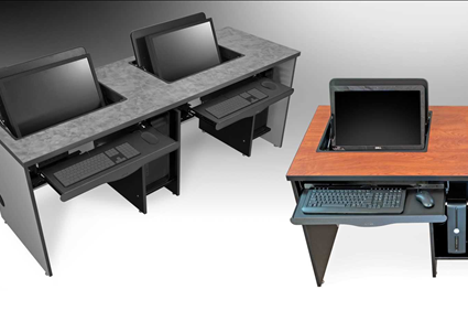 Classroom Computer Desks PC Computer Desks for Classrooms FI Series flipIT SMARTdesks