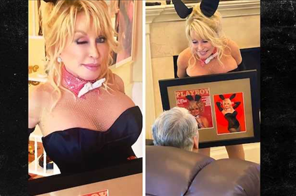 Dolly Parton Surprises Husband with Playboy Bunny Photoshoot