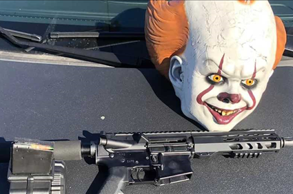 California driver arrested after 'fully loaded AR-15,' 'It' clown mask found in car, police say
