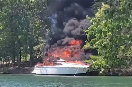 Boat explodes on Georgia’s Lake Lanier; 3 hospitalized, including 2 teens, fire officials say