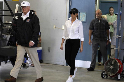 Relax, Melania Trump is not wearing sky-high heels in a disaster zone - The Boston Globe