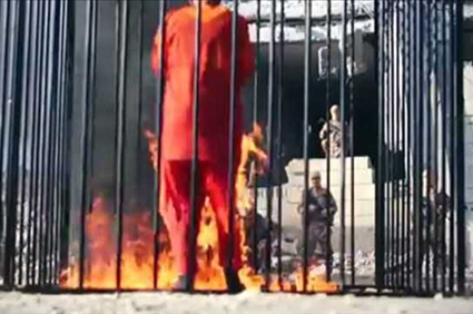 WARNING, EXTREMELY GRAPHIC VIDEO: ISIS burns hostage alive